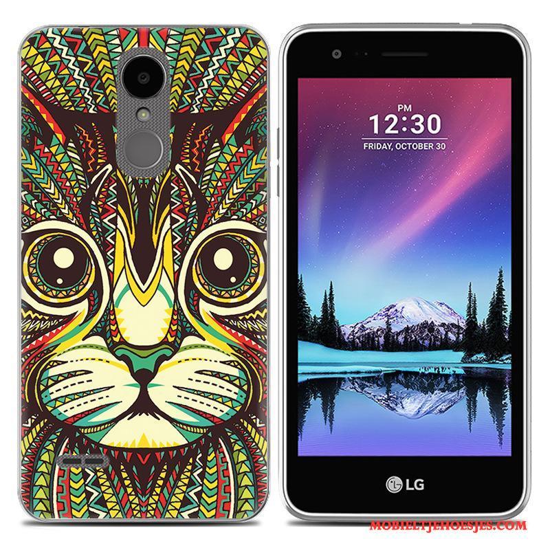 Lg K8 2017 All Inclusive Hoesje Telefoon Scheppend Zacht Spotprent Wit Trend