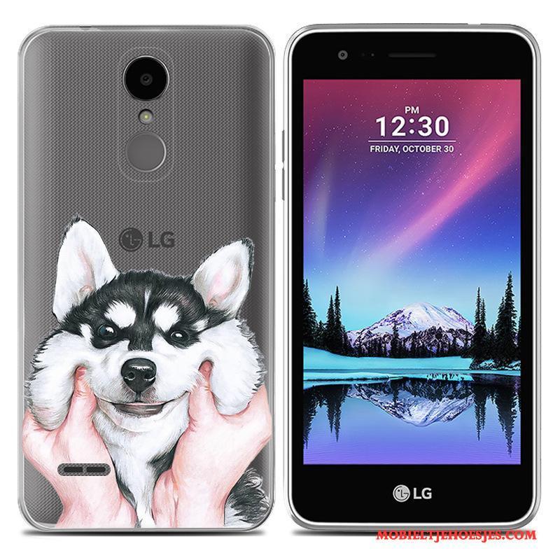 Lg K8 2017 All Inclusive Hoesje Telefoon Scheppend Zacht Spotprent Wit Trend