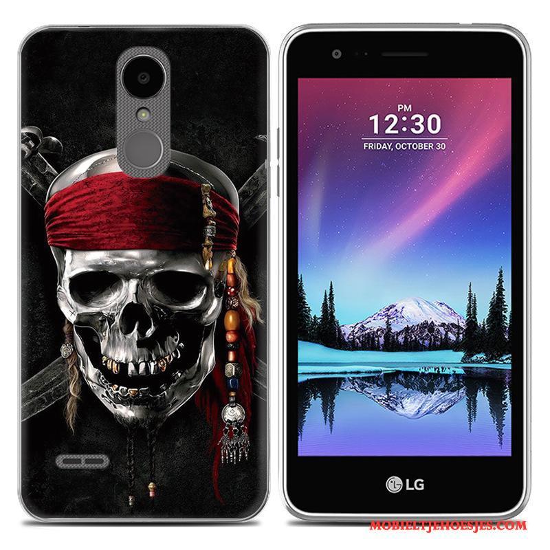 Lg K8 2017 All Inclusive Hoesje Telefoon Scheppend Zacht Spotprent Wit Trend