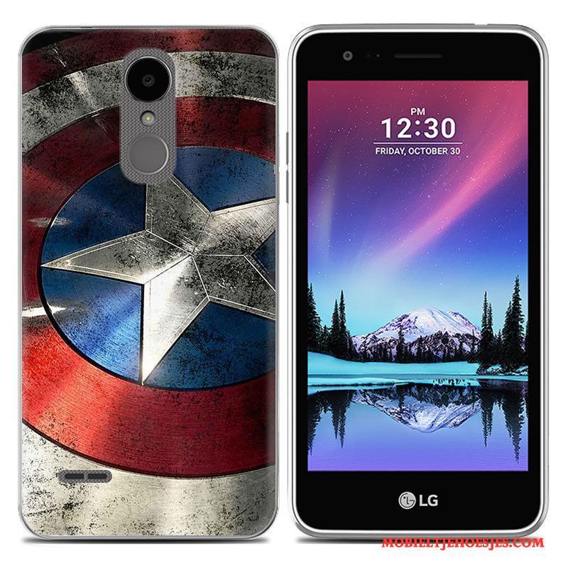 Lg K8 2017 All Inclusive Hoesje Telefoon Scheppend Zacht Spotprent Wit Trend