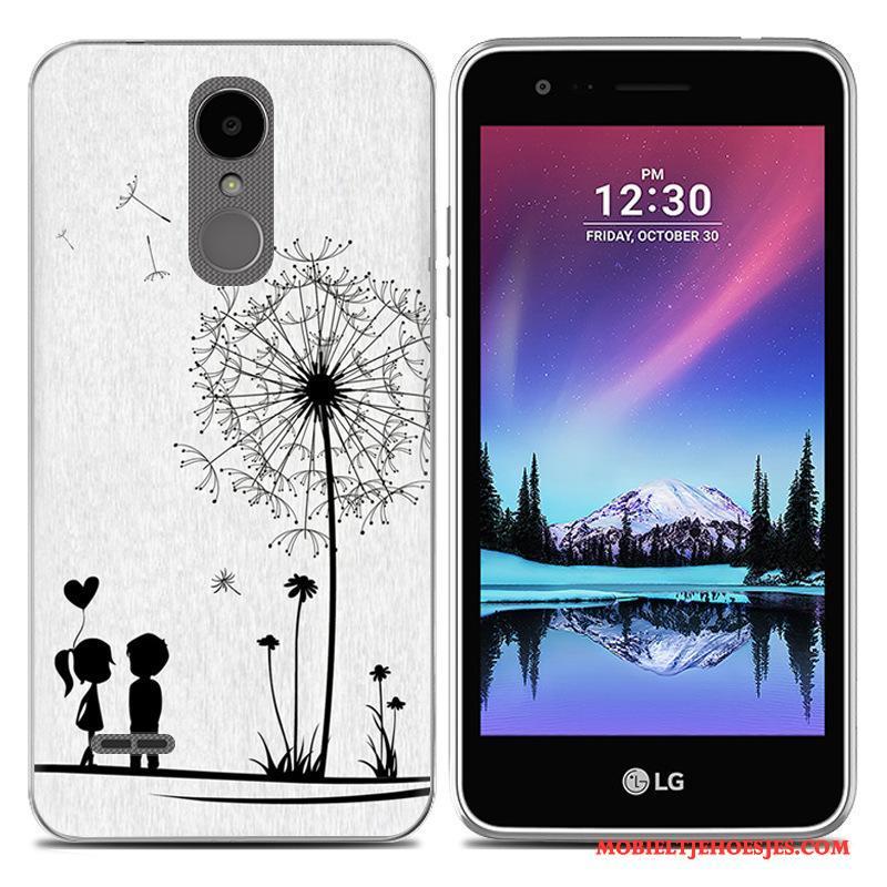 Lg K8 2017 All Inclusive Hoesje Telefoon Scheppend Zacht Spotprent Wit Trend