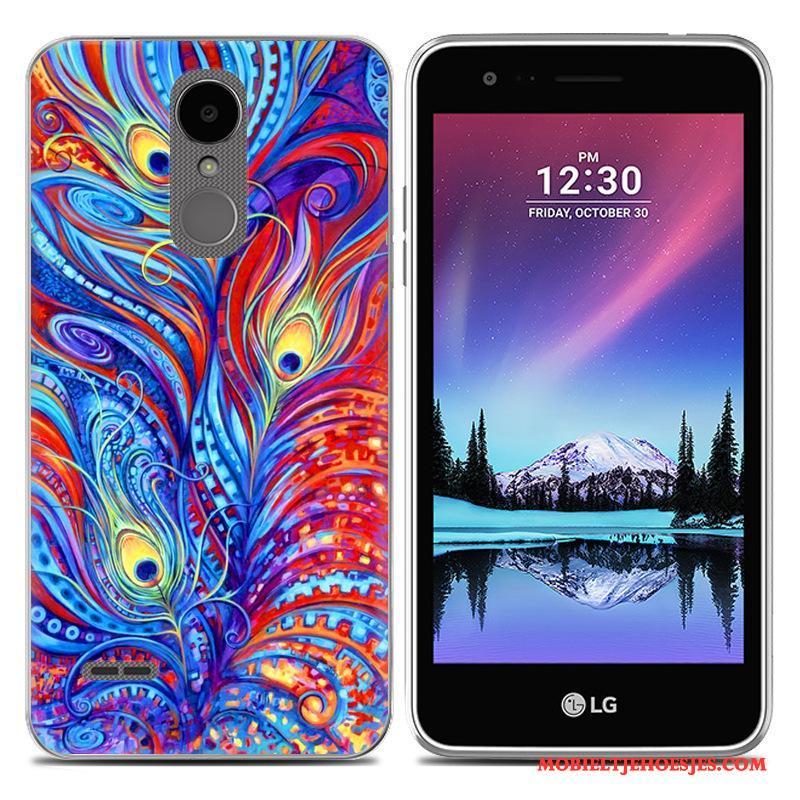 Lg K8 2017 All Inclusive Hoesje Telefoon Scheppend Zacht Spotprent Wit Trend