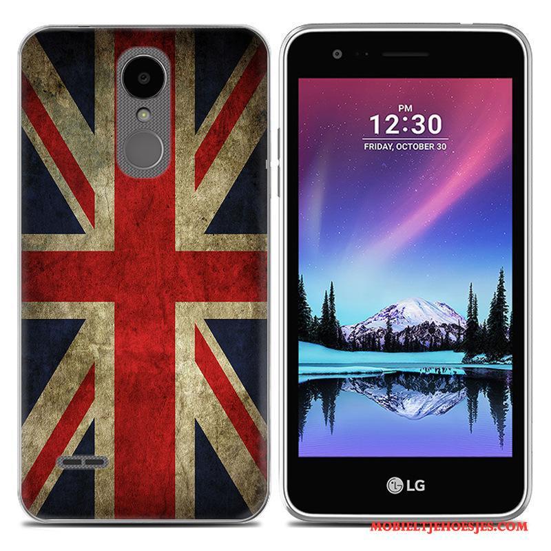 Lg K8 2017 All Inclusive Hoesje Telefoon Scheppend Zacht Spotprent Wit Trend