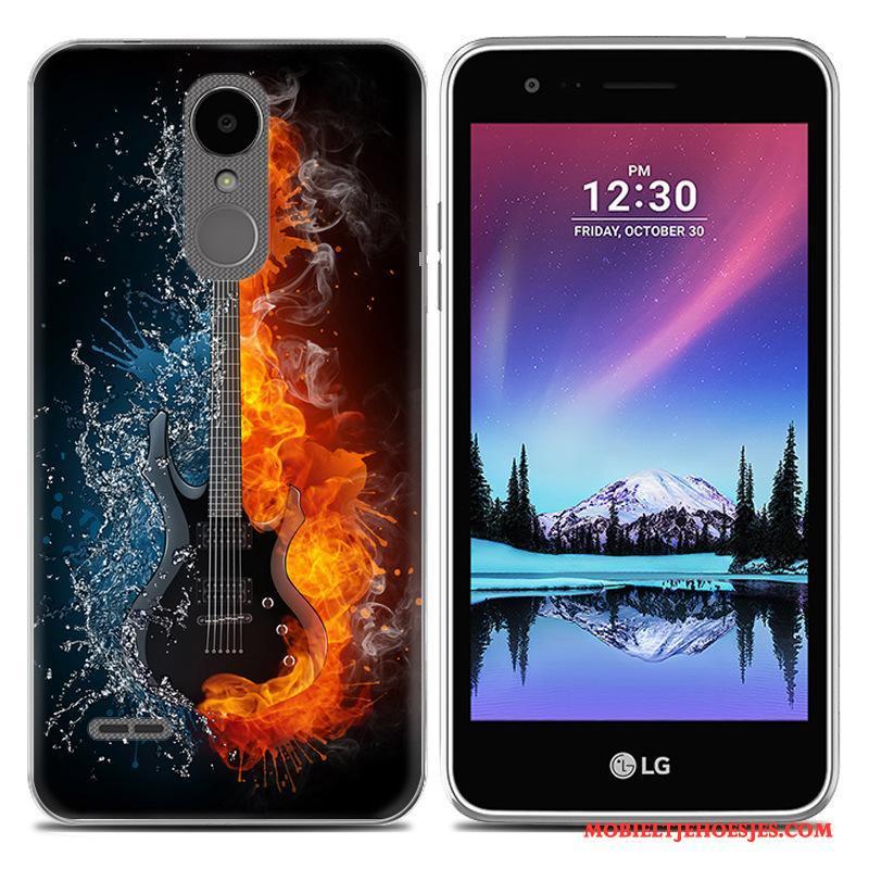 Lg K8 2017 All Inclusive Hoesje Telefoon Scheppend Zacht Spotprent Wit Trend