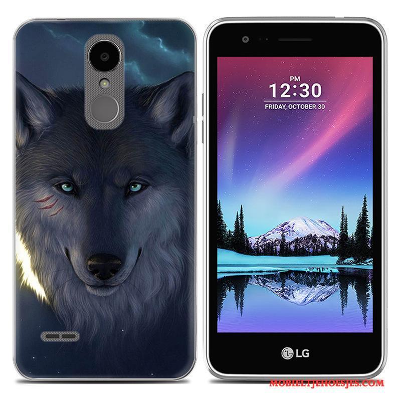 Lg K8 2017 All Inclusive Hoesje Telefoon Scheppend Zacht Spotprent Wit Trend