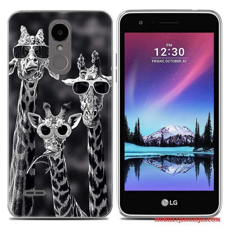 Lg K8 2017 All Inclusive Hoesje Telefoon Scheppend Zacht Spotprent Wit Trend