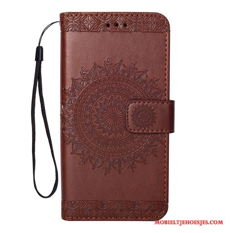 Lg K8 2017 Bescherming Anti-fall Clamshell Hoesje Telefoon Trend Siliconen Leren Etui