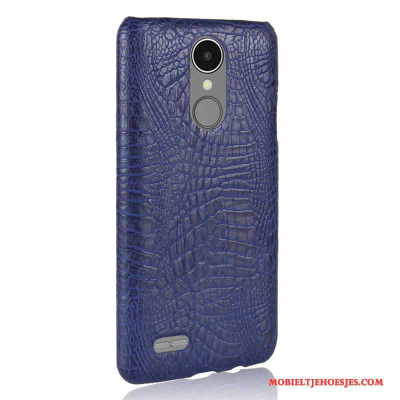 Lg K8 2017 Hoes Hard Anti-fall Scheppend Hoesje Telefoon Donkerblauw