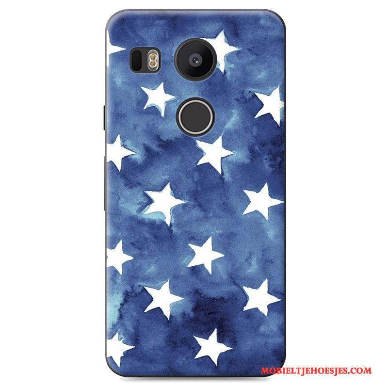 Lg Nexus 5x Anti-fall Hoesje Geschilderd Mobiele Telefoon Telefoon Hard Blauw