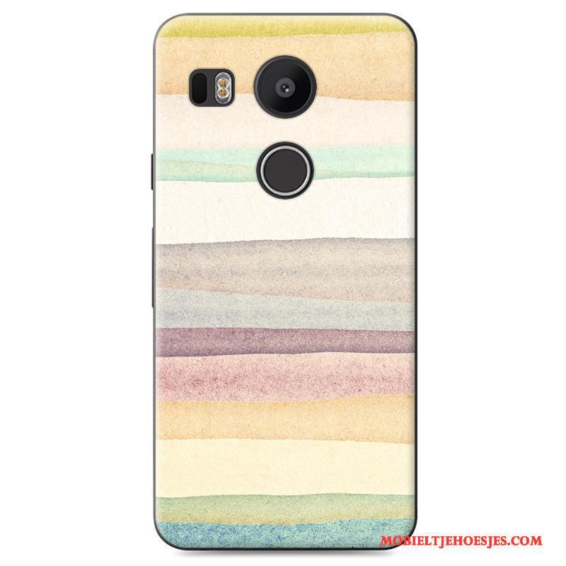 Lg Nexus 5x Anti-fall Hoesje Geschilderd Mobiele Telefoon Telefoon Hard Blauw