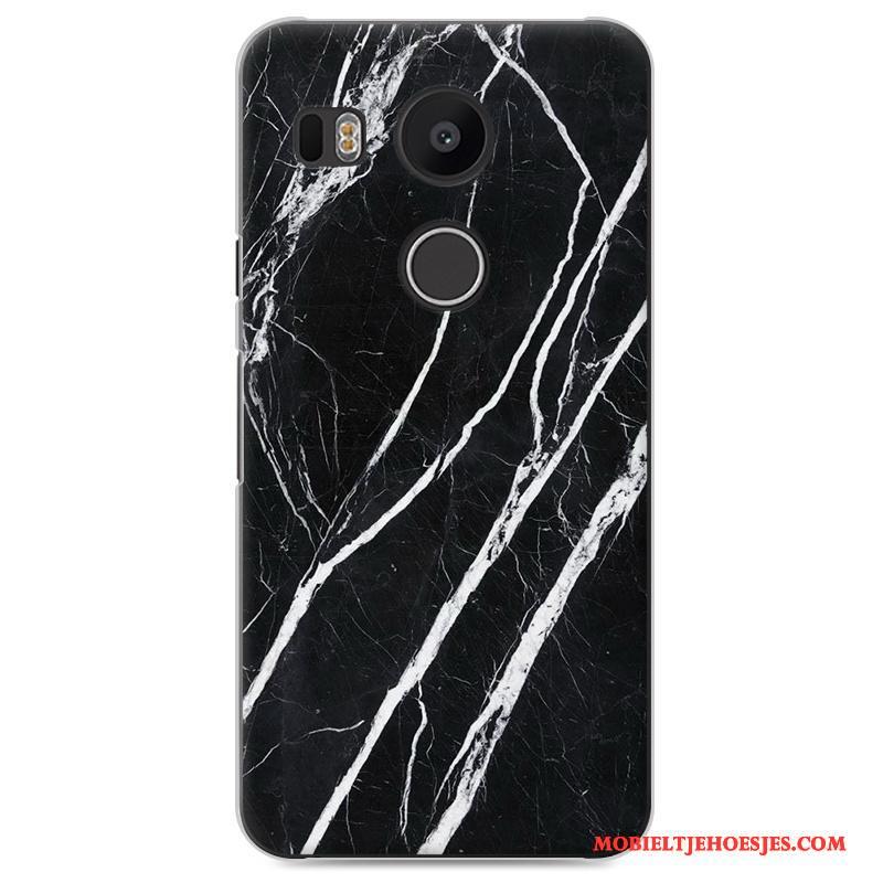 Lg Nexus 5x Hoes Wit Hard Mobiele Telefoon Houtnerf Hoesje Telefoon Doorzichtig