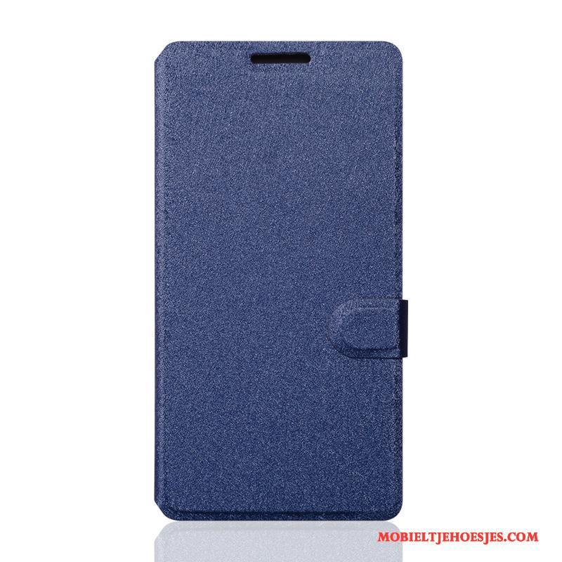 Lg Nexus 5x Mobiele Telefoon Hoesje Telefoon Ondersteuning Blauw Dun Leren Etui
