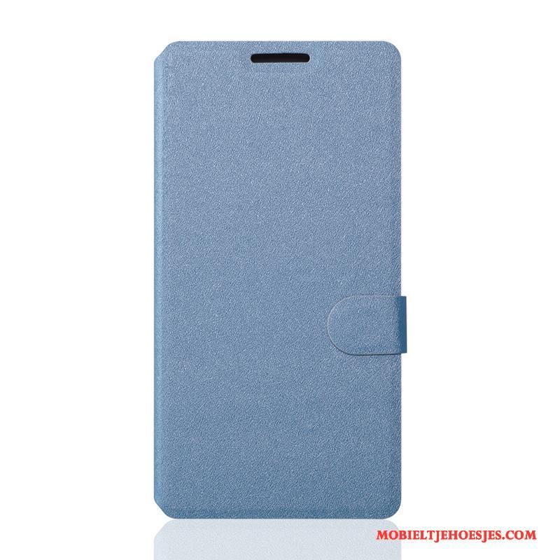Lg Nexus 5x Mobiele Telefoon Hoesje Telefoon Ondersteuning Blauw Dun Leren Etui