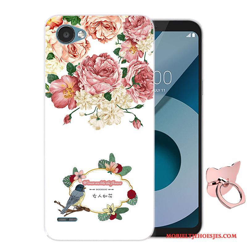 Lg Q6 Anti-fall Zacht Siliconen Spotprent Blauw Hoesje Mobiele Telefoon