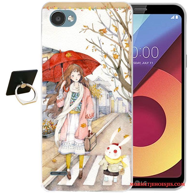 Lg Q6 Hoes Hoesje Siliconen Kleur Anti-fall Telefoon Zacht