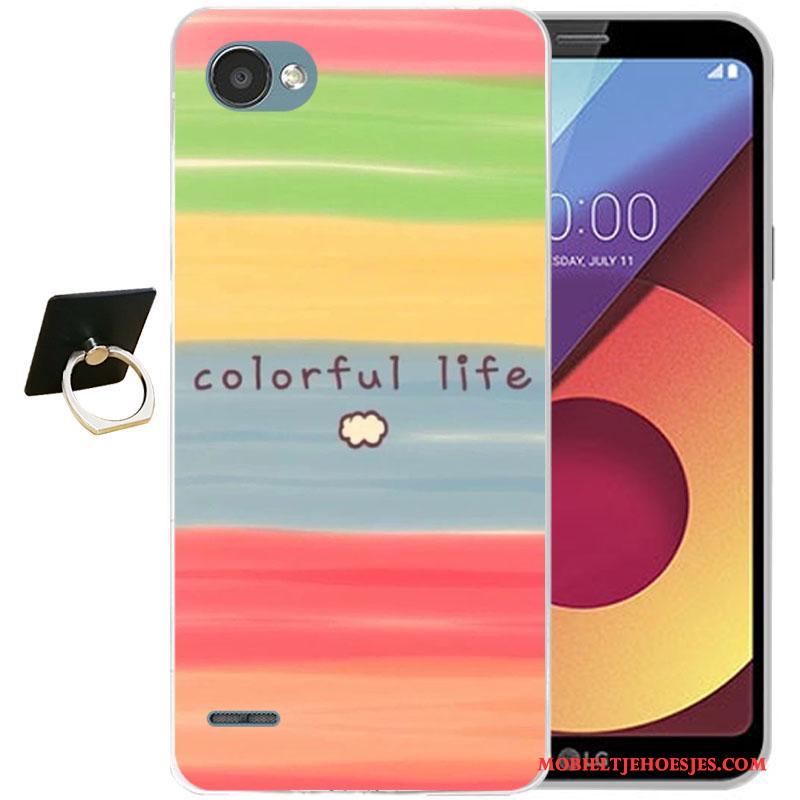 Lg Q6 Hoes Hoesje Siliconen Kleur Anti-fall Telefoon Zacht