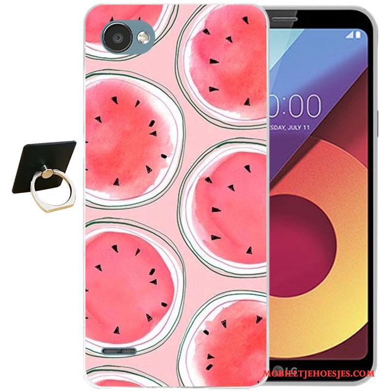 Lg Q6 Hoes Hoesje Siliconen Kleur Anti-fall Telefoon Zacht