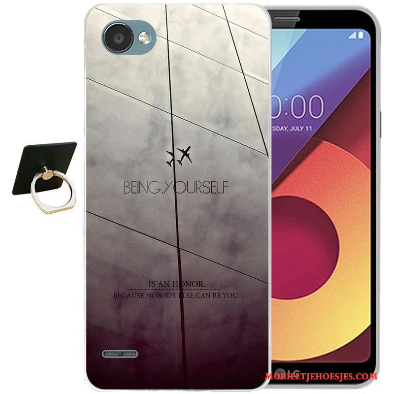 Lg Q6 Hoes Hoesje Siliconen Kleur Anti-fall Telefoon Zacht