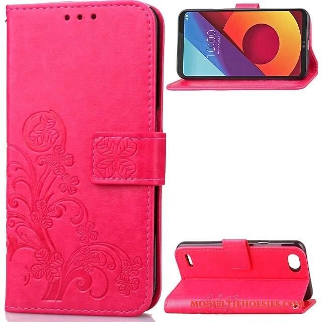 Lg Q6 Hoesje Scheppend Anti-fall Hoes Bescherming Purper Mobiele Telefoon Folio