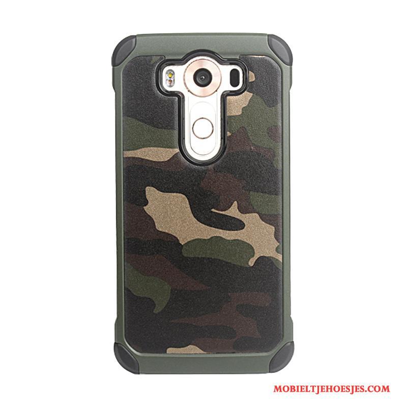 Lg V20 Blauw Bescherming Plastic Hoes Hoesje Telefoon Camouflage Anti-fall