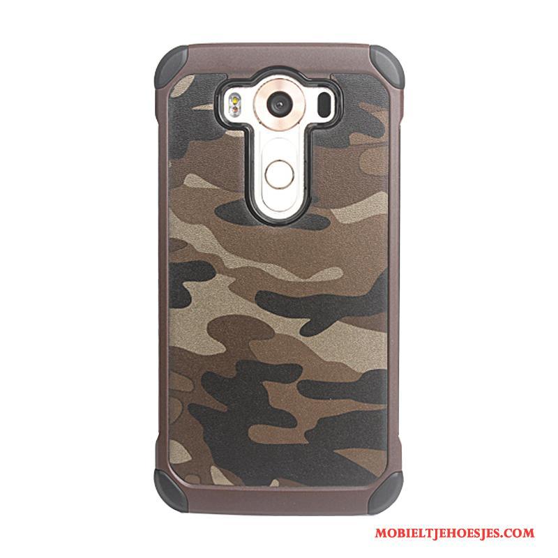 Lg V20 Blauw Bescherming Plastic Hoes Hoesje Telefoon Camouflage Anti-fall