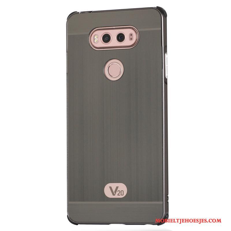 Lg V20 Hoesje Metaal Bescherming Omlijsting Goud Trend Mobiele Telefoon