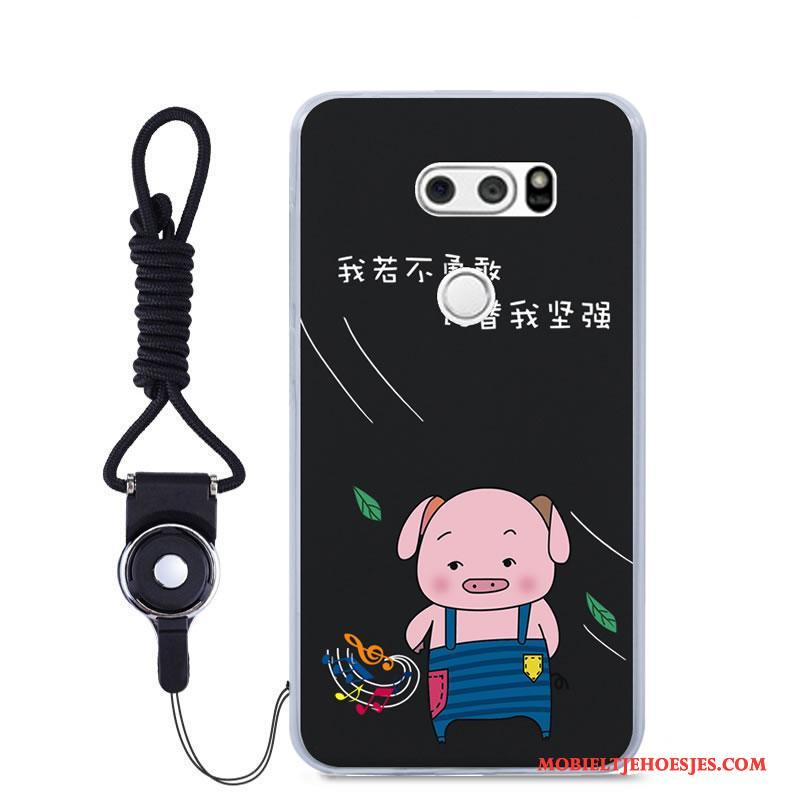 Lg V30 Bescherming Hoesje All Inclusive Kleur Anti-fall Spotprent Trend