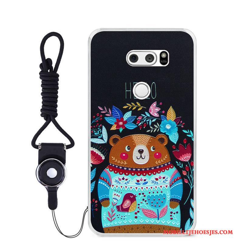 Lg V30 Bescherming Hoesje All Inclusive Kleur Anti-fall Spotprent Trend