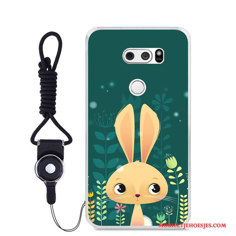 Lg V30 Bescherming Hoesje All Inclusive Kleur Anti-fall Spotprent Trend