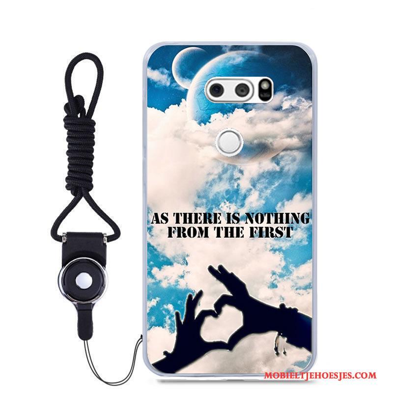 Lg V30 Bescherming Hoesje All Inclusive Kleur Anti-fall Spotprent Trend