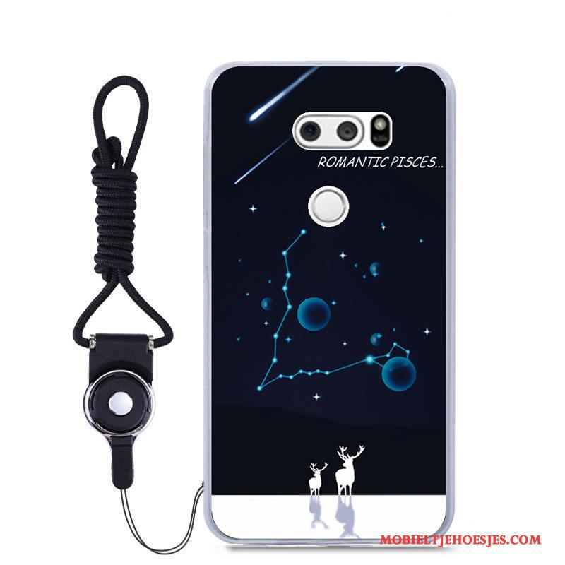 Lg V30 Bescherming Hoesje All Inclusive Kleur Anti-fall Spotprent Trend