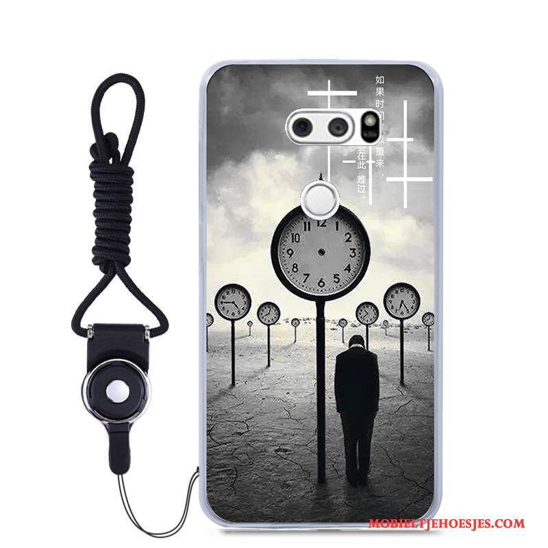 Lg V30 Bescherming Hoesje All Inclusive Kleur Anti-fall Spotprent Trend