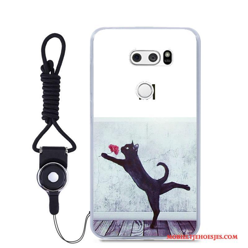 Lg V30 Bescherming Hoesje All Inclusive Kleur Anti-fall Spotprent Trend