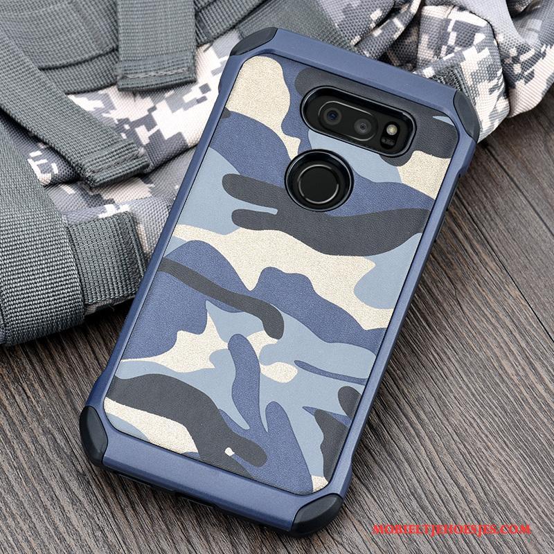 Lg V30 Camouflage Groen All Inclusive Hoesje Telefoon Anti-fall Siliconen Trend