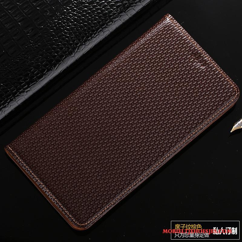 Lg V30 Folio Hoes Mobiele Telefoon Leren Etui Bescherming Echt Leer Hoesje Telefoon