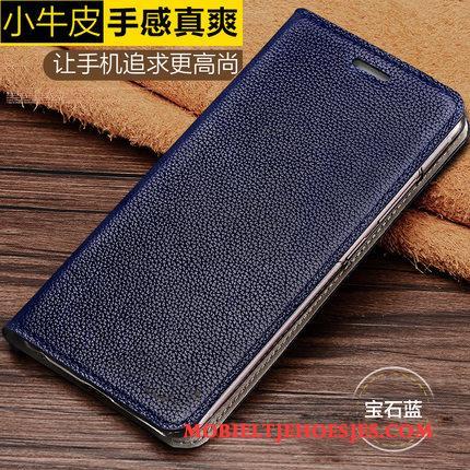 Lg V30 Vintage Zacht Folio Bescherming Hoesje Telefoon Hard