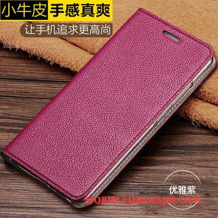 Lg V30 Vintage Zacht Folio Bescherming Hoesje Telefoon Hard