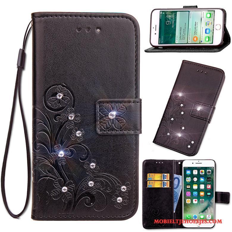 Lg X Power 2 Hoesje Telefoon Leren Etui Zacht Clamshell Siliconen Anti-fall Bescherming