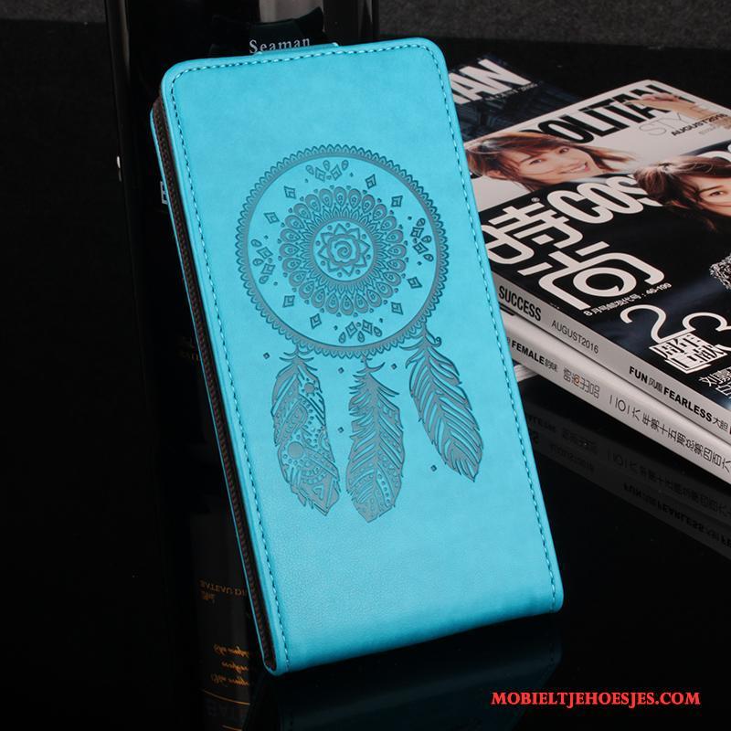 Lg X Power Hoesje Bescherming Patroon Mobiele Telefoon Anti-fall Leren Etui Wind Geel