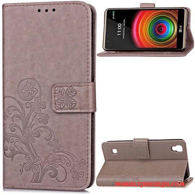 Lg X Power Hoesje Bescherming Scheppend Trendy Merk Mobiele Telefoon Folio Rood