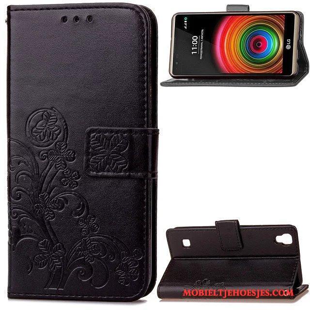 Lg X Power Hoesje Bescherming Scheppend Trendy Merk Mobiele Telefoon Folio Rood