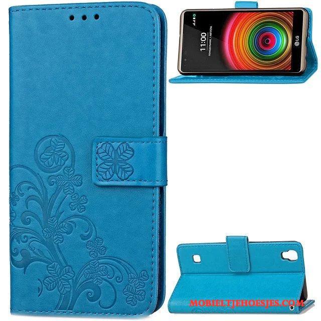 Lg X Power Hoesje Bescherming Scheppend Trendy Merk Mobiele Telefoon Folio Rood