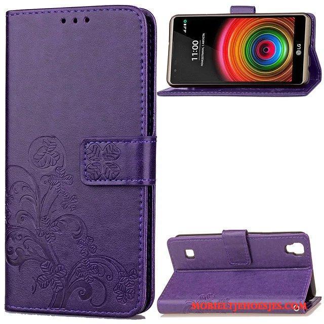 Lg X Power Hoesje Bescherming Scheppend Trendy Merk Mobiele Telefoon Folio Rood