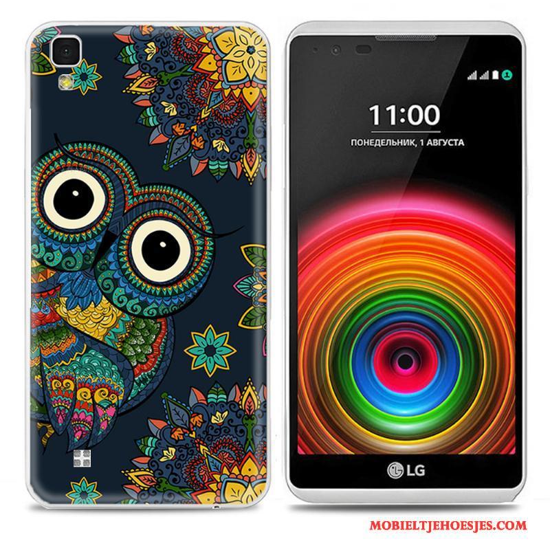 Lg X Power Hoesje Nieuw Anti-fall Zacht Blauw Geschilderd Spotprent Mobiele Telefoon