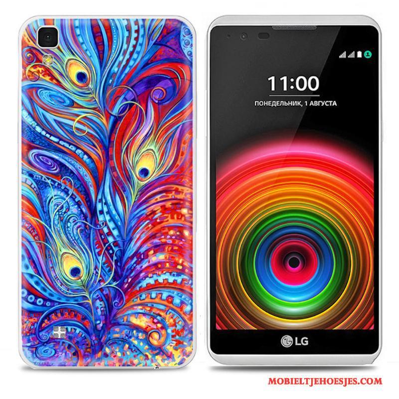 Lg X Power Hoesje Nieuw Anti-fall Zacht Blauw Geschilderd Spotprent Mobiele Telefoon