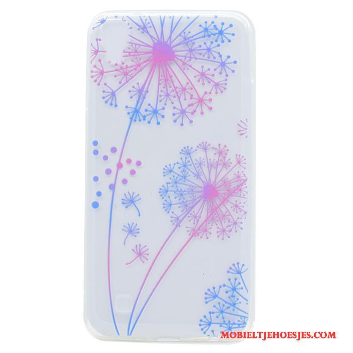 Lg X Power Hoesje Tas Telefoon Purper Bescherming Dun Hemming