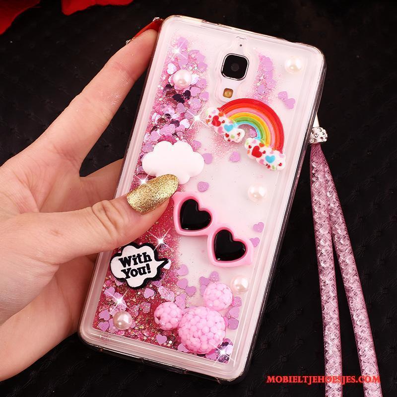 Mi 4 Drijfzand Bescherming Hanger Hoesje Anti-fall Telefoon Roze