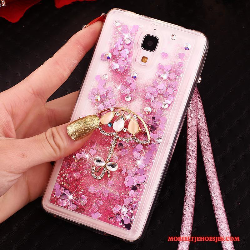 Mi 4 Drijfzand Bescherming Hanger Hoesje Anti-fall Telefoon Roze