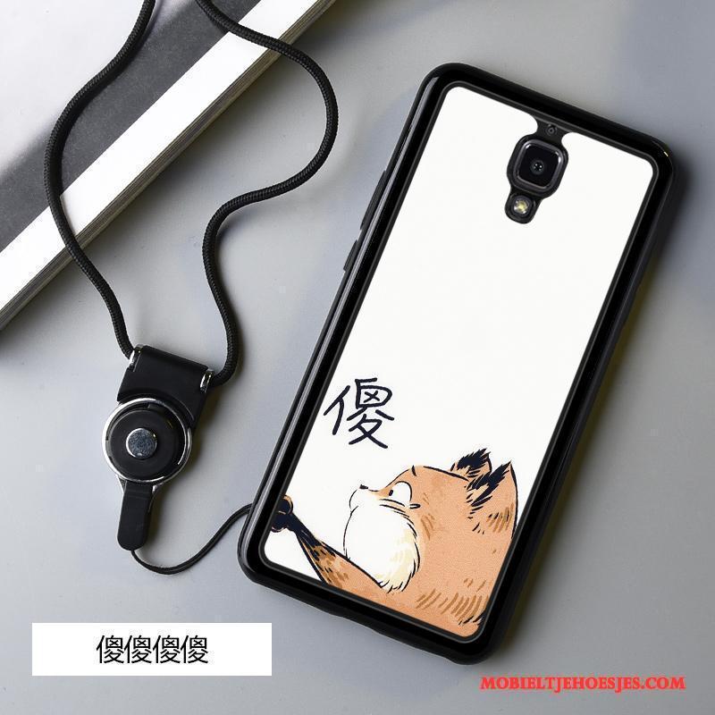 Mi 4 Hoesje Hanger Hoes Bescherming Siliconen Spotprent Zwart Anti-fall
