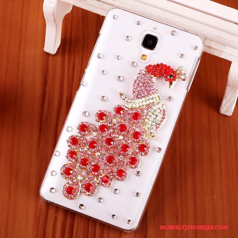 Mi 4 Hoesje Hoes Met Strass Bescherming Roze Mobiele Telefoon Hard Mini